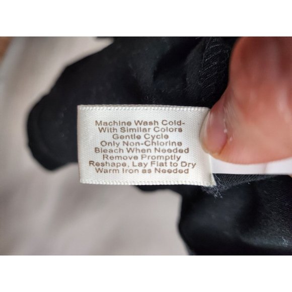 Boston Proper Black Cold Shoulder Square Neck Long Sleeve Top Size Medium - Picture 5 of 7